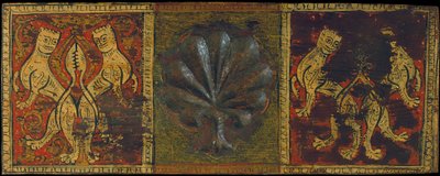 Ceiling Panel with Palm Leaf and Fantastic Animals by Unbekannt Unbekannt